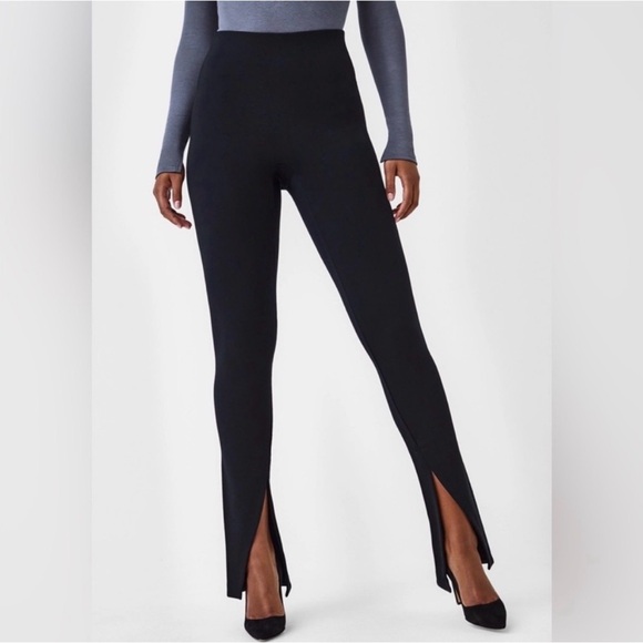 SPANX Pants - SPANX Black High-Rise Slit Full Tommy Compression